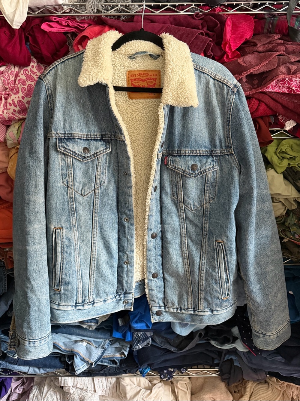 Levi’s Shearling Denim Jacket Size Medium